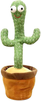 SALEOFF Dancing Cactus Plush Toys Sing,Dance and Record Electronic Toy370(Green, Brown)