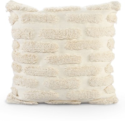 SASHAA WORLD Fashion Polyester Fibre Solid Cushion Pack of 1(Natural)