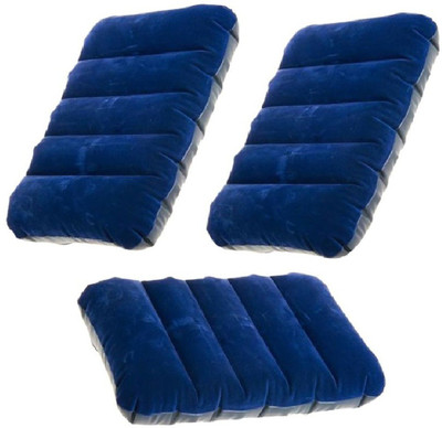 JSR CART Air Solid Travel Pillow Pack of 3(Blue)