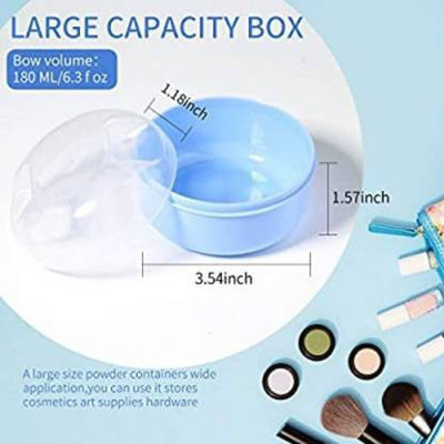 ocean count Premium Powder Puff with Powder Storage Powder Case with Puff |(Blue)