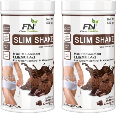 Floral Nutrition Slim Shake Formula 1 with Natural Herbs for weight control & Management Protein Shake(1000 g, Chocolate)