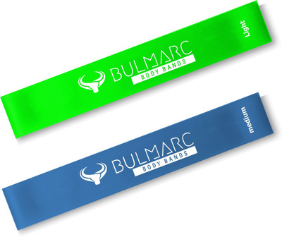 Bulmarc Light and Medium Resistance Loop Band Resistance Tube(Light and Medium (Green and Blue))