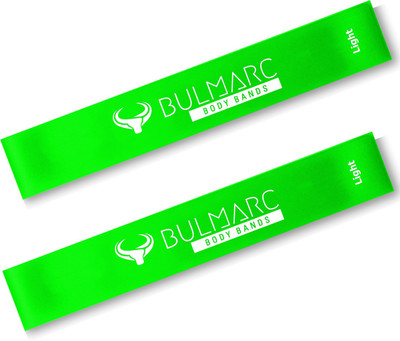 Bulmarc Set of 2 Light Resistance Bands (30 - 55 lbs) Resistance Tube(Light Resistance Band (Set of 2 - Green))