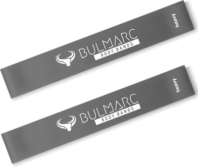 Bulmarc Set of 2 Heavy Resistance Bands (55 - 80 lbs) Resistance Tube(Heavy Resistance Band (Set of 2 - Grey))