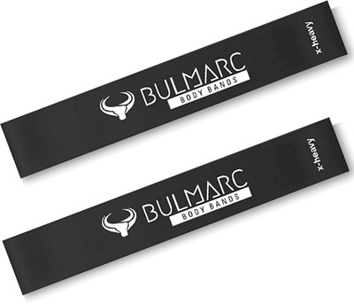 Bulmarc Set of 2 X-Heavy Resistance Bands (65 - 90 lbs) Resistance Tube(X-Heavy Resistance Band (Set of 2 - Black))