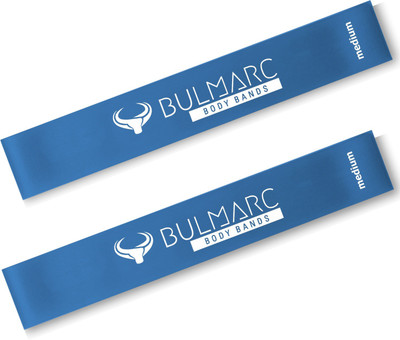 Bulmarc Set of 2 Medium Resistance Bands (40 - 65 lbs) Resistance Tube(Medium Resistance Band (Set of 2 - Blue))