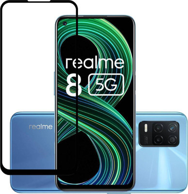 aplexx Edge To Edge Screen Guard for Realme 8S 5G, Realme 8 5G, Realme Narzo 30 Pro, | Full HD+ With Camera Cut 3D Anti Scratch 9H Hardness Cover Friendly Anti Shatter Proof Full Edge Full Glue(Pack of 1)