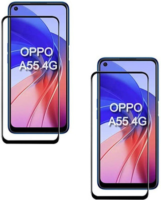 ISAAK Edge To Edge Tempered Glass for OPPO A55 4G Edge to Edge, Full Glue, 11D Tempered Glass(Pack of 2)