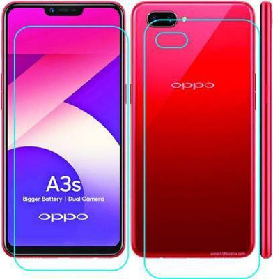PONDRIK Front and Back Screen Guard for Oppo A3s(Pack of 2)