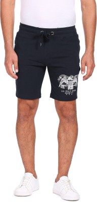 U.S. POLO ASSN. Printed Men Dark Blue Regular Shorts