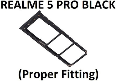 Furious3D Sim Card Tray(Compatible With Realme 5 Pro ( Black)