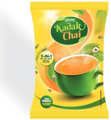 ATLANTIS 3 in 1 Kadak Cardamom Tea Premix (Contains Tea, Milk and Sugar) Cardamom Instant Tea Pouch(1 kg)