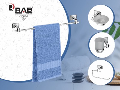 Rab BATH SET- BLiSS CP-30713 Silver Towel Holder(Stainless Steel)