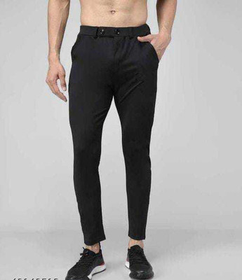 evergreen friends Solid Men Black Track Pants