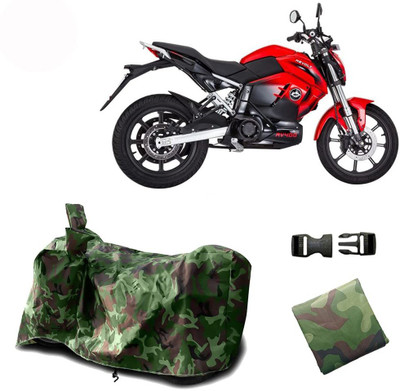 CARFAB Waterproof Two Wheeler Cover for Revolt(RV 400, Black)