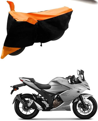 SMDP Two Wheeler Cover for Suzuki(Gixxer SF 250, Orange, Black)