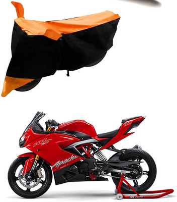 SMDP Two Wheeler Cover for TVS(Apache RR 310, Orange, Black)
