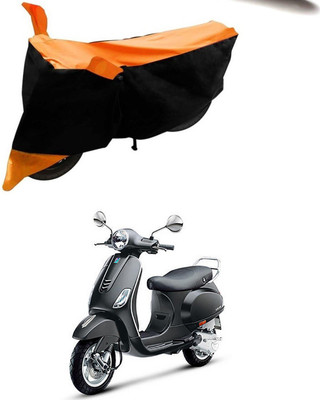 SMDP Two Wheeler Cover for Piaggio(Vespa VXL 125, Orange, Black)