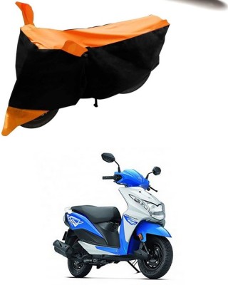 Genipap Two Wheeler Cover for Honda(Dio, Orange, Black)