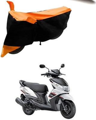 SMDP Two Wheeler Cover for Yamaha(Ray Z, Orange, Black)