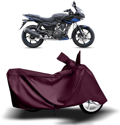 KEDIT Two Wheeler Cover for Bajaj(Pulsar 220 DTS-i, Maroon)