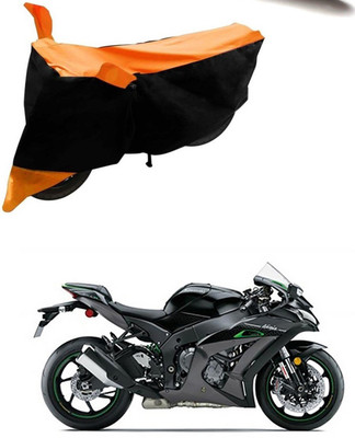 SMDP Two Wheeler Cover for Kawasaki(Ninja ZX-10R, Orange, Black)