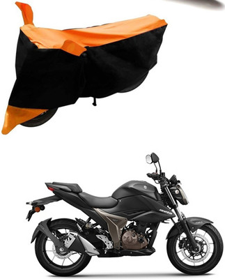 SMDP Two Wheeler Cover for Suzuki(Gixxer 250, Orange, Black)