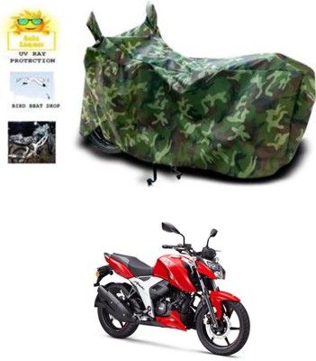 CARFAB Waterproof Two Wheeler Cover for TVS(Apache RTR 160, Black)