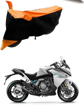 SMDP Two Wheeler Cover for CFMoto(650GT, Orange, Black)