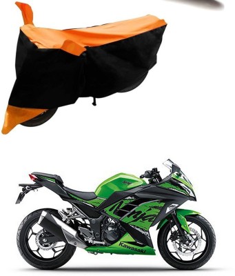 Ascension Two Wheeler Cover for Kawasaki(Ninja 300, Orange, Black)