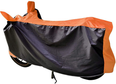 SMDP Two Wheeler Cover for Piaggio(Vespa VXL 150, Orange, Black)