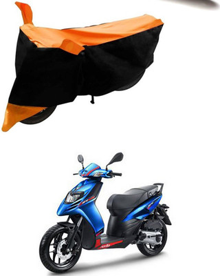SMDP Two Wheeler Cover for Aprilia(SR 125, Orange, Black)