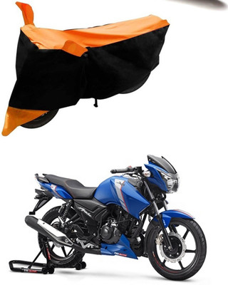 SMDP Two Wheeler Cover for TVS(Apache RTR 160, Orange, Black)