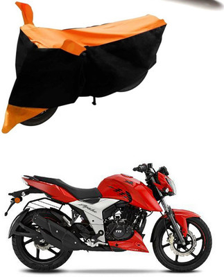 SMDP Two Wheeler Cover for TVS(Apache RTR 160 4V, Orange, Black)