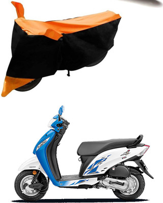 SMDP Two Wheeler Cover for Honda(Activa i, Orange, Black)