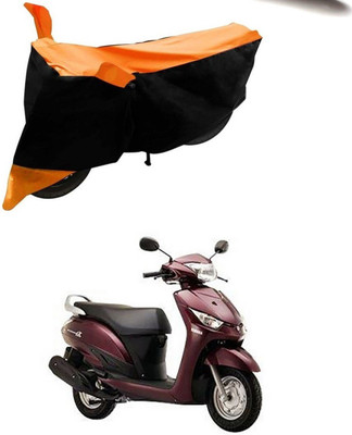SMDP Two Wheeler Cover for Yamaha(Alpha, Orange, Black)