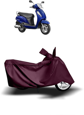 KEDIT Two Wheeler Cover for Suzuki(Access, Maroon)