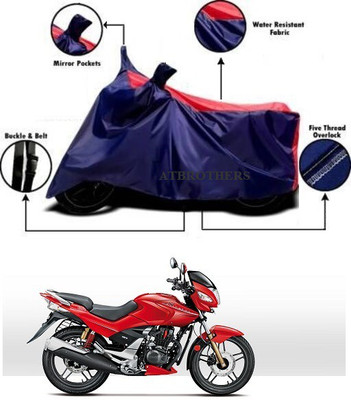 ATBROTHERS Waterproof Two Wheeler Cover for Hero(CBZ, Blue, Red)