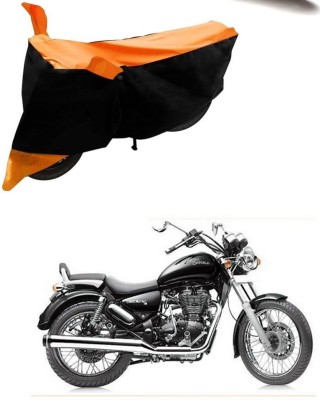 Genipap Two Wheeler Cover for Royal Enfield(Thunderbird 350, Orange, Black)