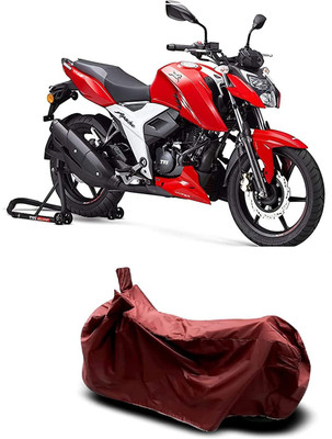 KEDIT Two Wheeler Cover for TVS(Apache RTR 160 4V, Maroon)