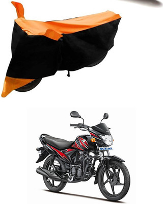 SMDP Two Wheeler Cover for Suzuki(Hayate, Orange, Black)