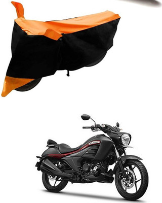 SMDP Two Wheeler Cover for Suzuki(Intruder, Orange, Black)