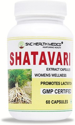 SNCHEALTHMEDICO Shatavari Extract 500mg- For Men and Women's Health, Boosts Power(60 Capsules)