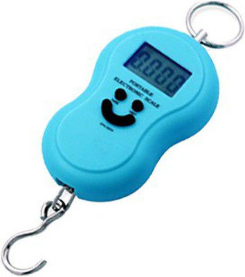 Glancing 50Kg Portable Luggage Hanging Weight Machine Digital Weighing Scale (Sky Blue)Smiely - with Batteries /151/AGl Weighing Scale(Multicolor)