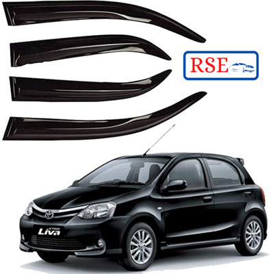 RSE For Front, Rear Wind Deflector(Tinted Toyota Etios Liva)