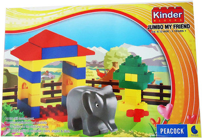 Olympia Games And Toys Jumbo My Friend Set Interlocking Blocks Kit For 3+ Age Kids(Multicolor)