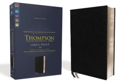 NIV, Thompson Chain-Reference Bible, Large Print, European Bonded Leather, Black, Red Letter, Comfort Print(English, Leather / fine binding, unknown)