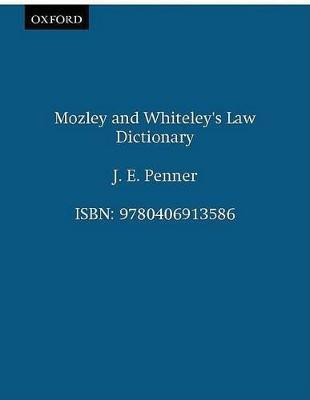 Mozley and Whiteley's Law Dictionary(English, Paperback, Penner James)