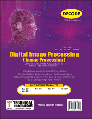 Digital Image Processing JNTU-H 18 Course (IV - I – (ECE) - Professional Elective – III), (III-I (CSE/IT) Professional Elective – I) (EC713PE/ E1812PE / CS514PE)(Paperback, Anamitra Nimbalkar-Deshmukh)