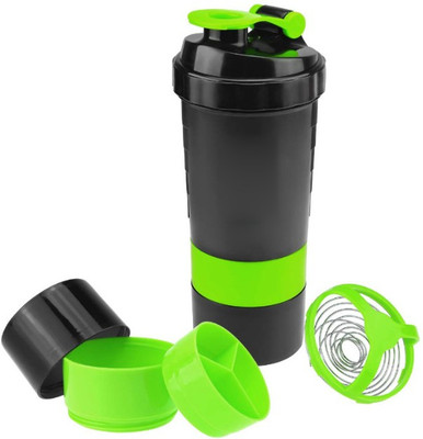 Sitrus 600 ml Tritan, Plastic Shaker(Pack of 1, Black, Green)